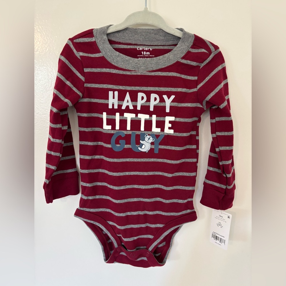 Striped long sleeve onesie NWT